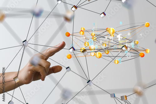 Global network. Blockchain....