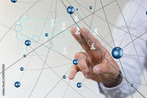 Global network. Blockchain....