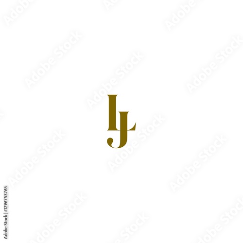 Letter LJ Logo Template isolated on white background photo