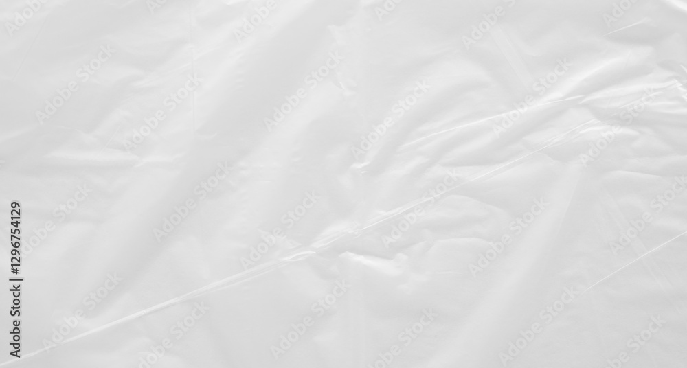 Obraz premium White transparent plastic bag texture background