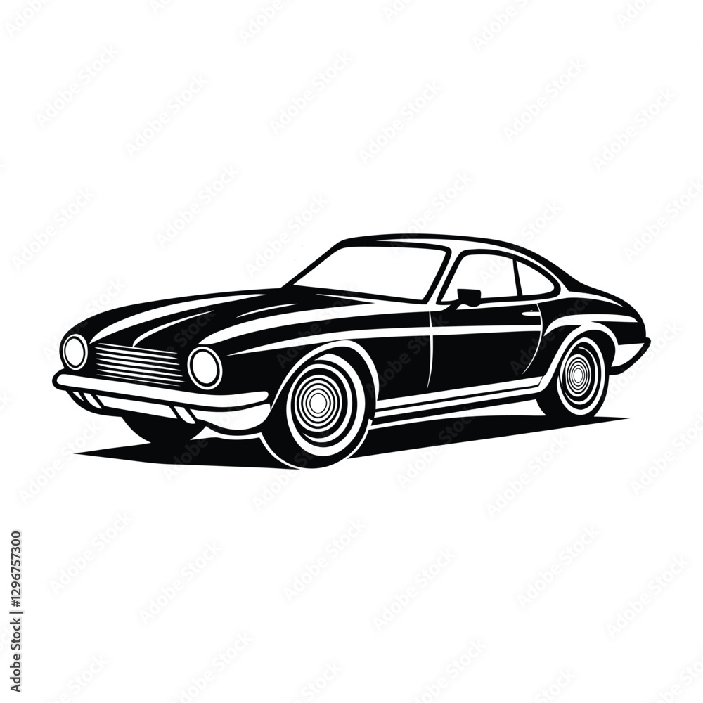 Fototapeta premium black car isolated on white Background