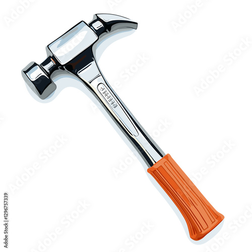 Cartoon hammer Handyman hammers tool for home repair. Construction themed vector mallet illustration on a white background for icon, logo, sticker, patch, label, sign, badge