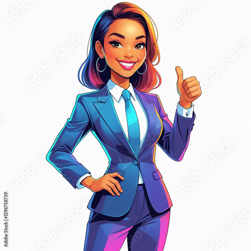 young business woman with headset