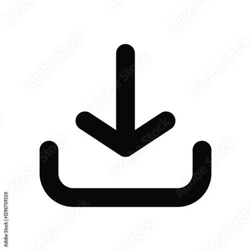 Vector download icon, web icon, download icon button illustration.