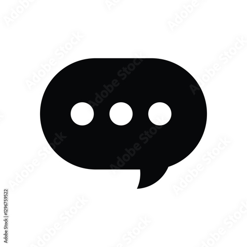 Vector chat bubble icon, message, sms, chat, chatting, comment, symbol illustration.