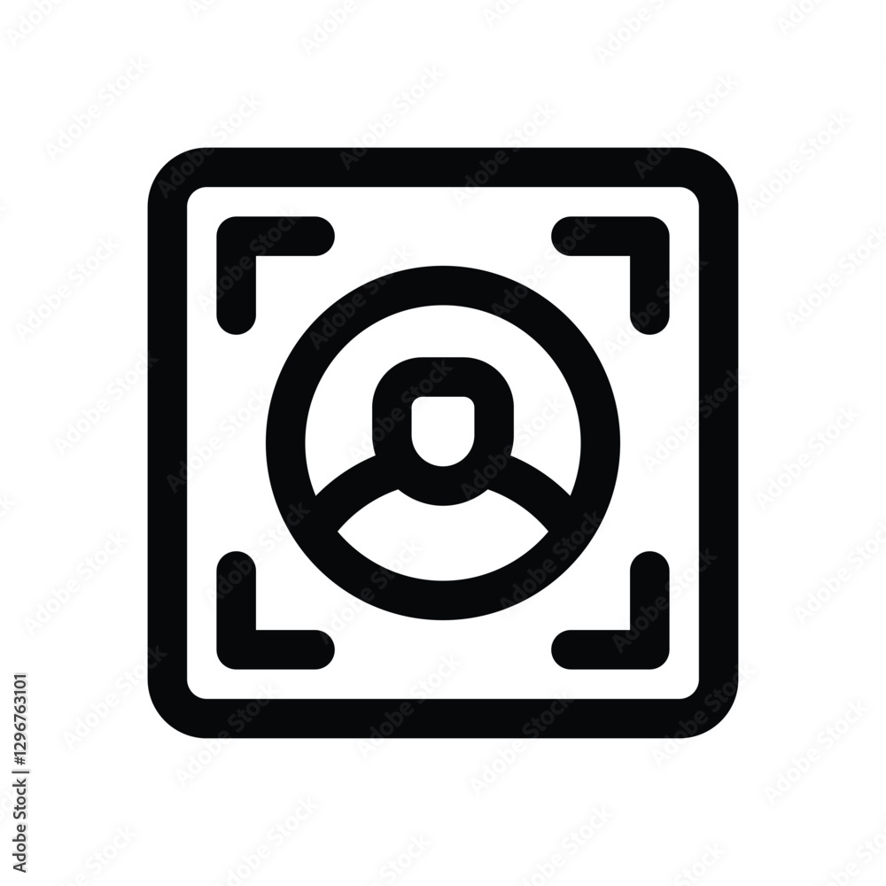 scan line icon. Clean and minimalist vector icon for websites, mobile apps, presentations, and logos. Fully scalable and customizable for any project.