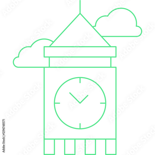 London Fashion Week single vector icon illustration