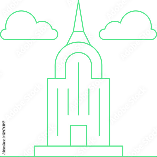 Newyork Fashion Week single vector icon illustration