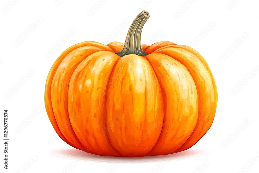 Obraz premium Vibrant Orange Pumpkin Illustration