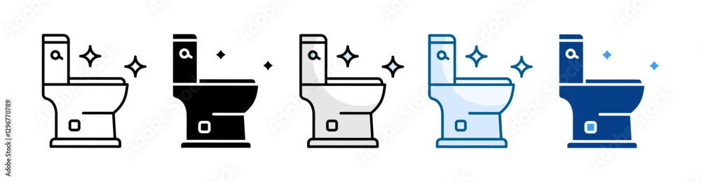Toilet Icon Set Multiple Style Collection Toilet Icon Set Multiple Style Collection