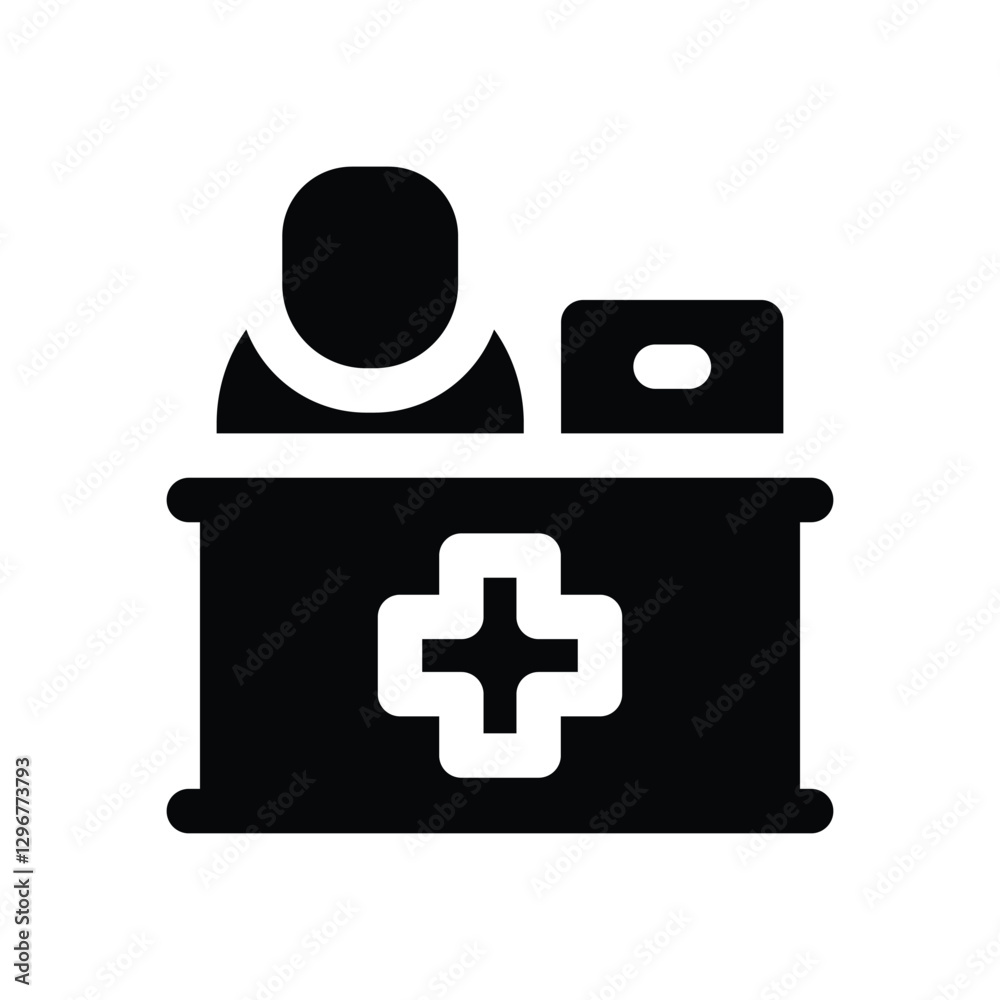 medical center glyph icon. Strong and solid vector icon for websites, mobile interfaces, presentations, and visual branding. High quality and easy to edit. medical center glyph icon. Strong and solid vector icon for websites, mobile interfaces, presentations, and visual branding. High quality and easy to edit.