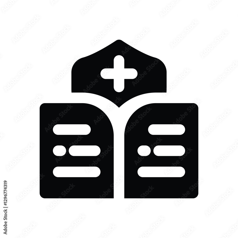 Obraz premium procedure glyph icon. Strong and solid vector icon for websites, mobile interfaces, presentations, and visual branding. High quality and easy to edit.