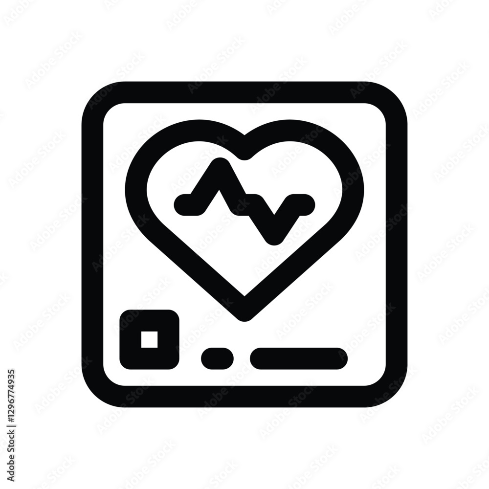 heart rate line icon. Clean and minimalist vector icon for websites, mobile apps, presentations, and logos. Fully scalable and customizable for any project. heart rate line icon. Clean and minimalist vector icon for websites, mobile apps, presentations, and logos. Fully scalable and customizable for any project.