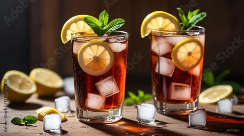 Refreshing Iced Tea with Lemon and Mint: Perfect Summer Beverage