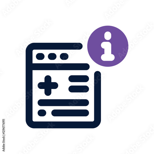 information dual tone icon. Sleek and modern vector icon for websites, mobile apps, marketing materials, and corporate design. Fully scalable and ready to use.