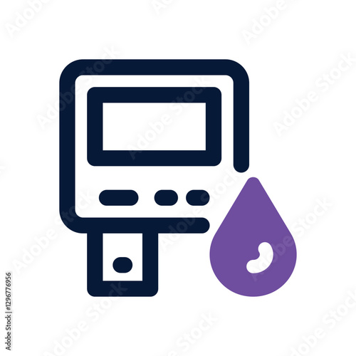 glucose meter dual tone icon. Sleek and modern vector icon for websites, mobile apps, marketing materials, and corporate design. Fully scalable and ready to use.