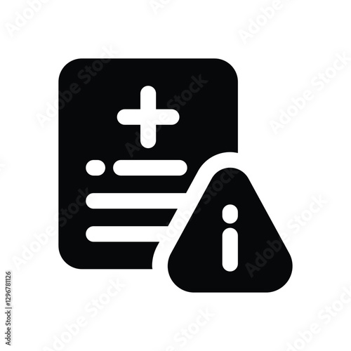 unhealthy glyph icon. Strong and solid vector icon for websites, mobile interfaces, presentations, and visual branding. High quality and easy to edit.