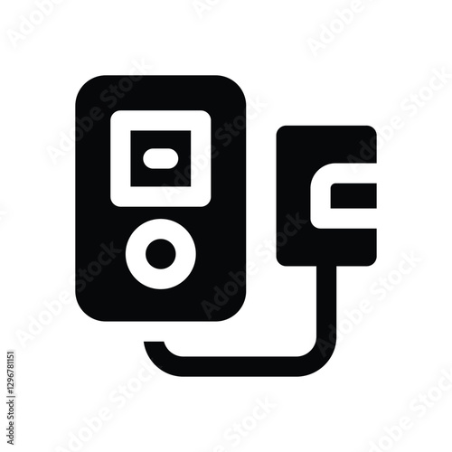 tensiometer glyph icon. Strong and solid vector icon for websites, mobile interfaces, presentations, and visual branding. High quality and easy to edit.