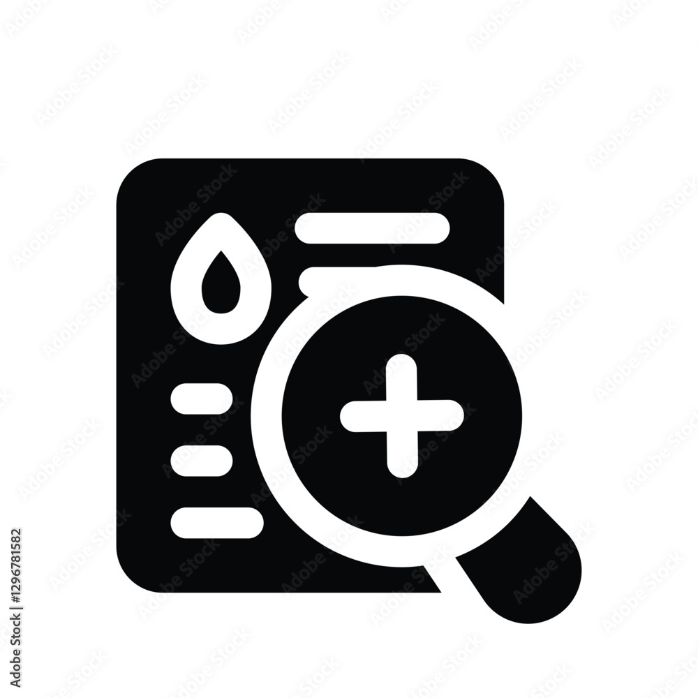 Obraz premium medical research glyph icon. Strong and solid vector icon for websites, mobile interfaces, presentations, and visual branding. High quality and easy to edit.