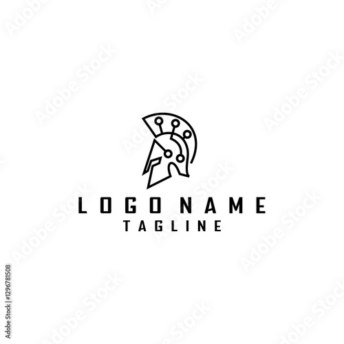 Sparta technology logo design vector