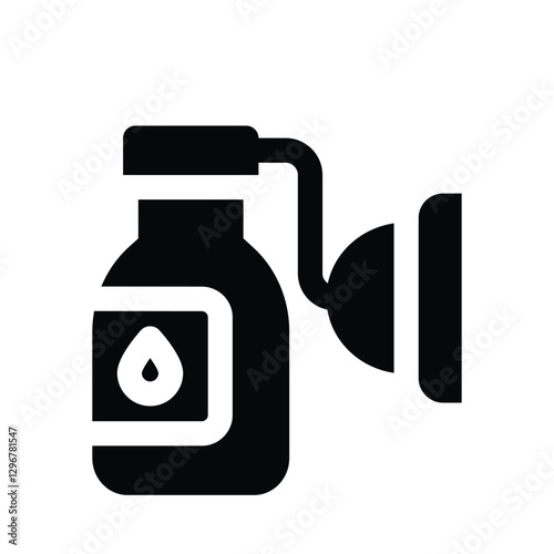 oxygen mask glyph icon. Strong and solid vector icon for websites, mobile interfaces, presentations, and visual branding. High quality and easy to edit.