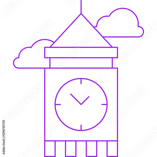 London Fashion Week single vector icon illustration