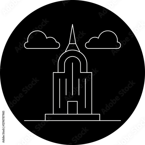 Newyork Fashion Week single vector icon illustration