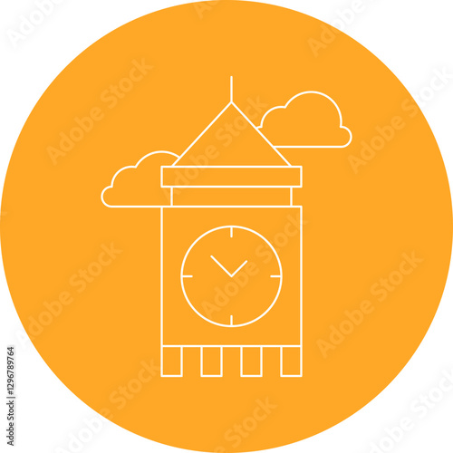 London Fashion Week single vector icon illustration