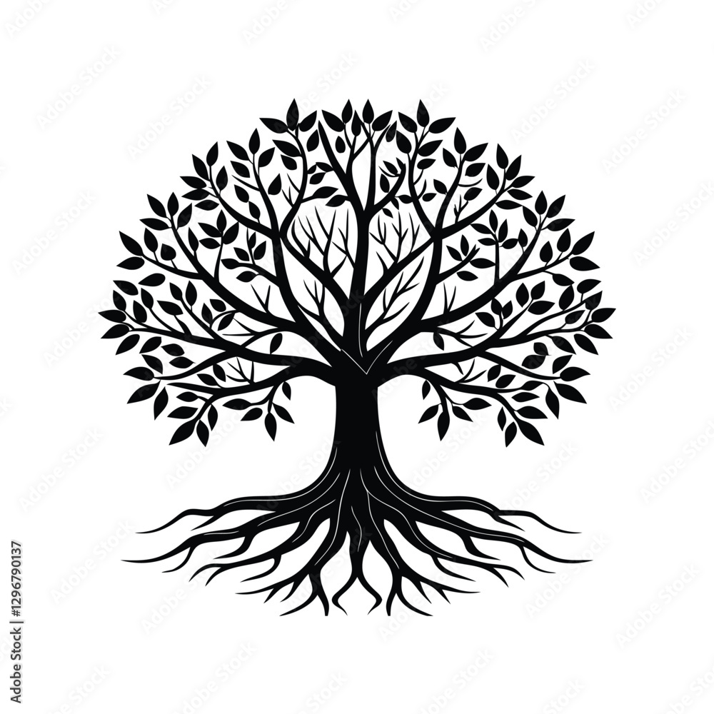 Obraz premium vector tree silhouette