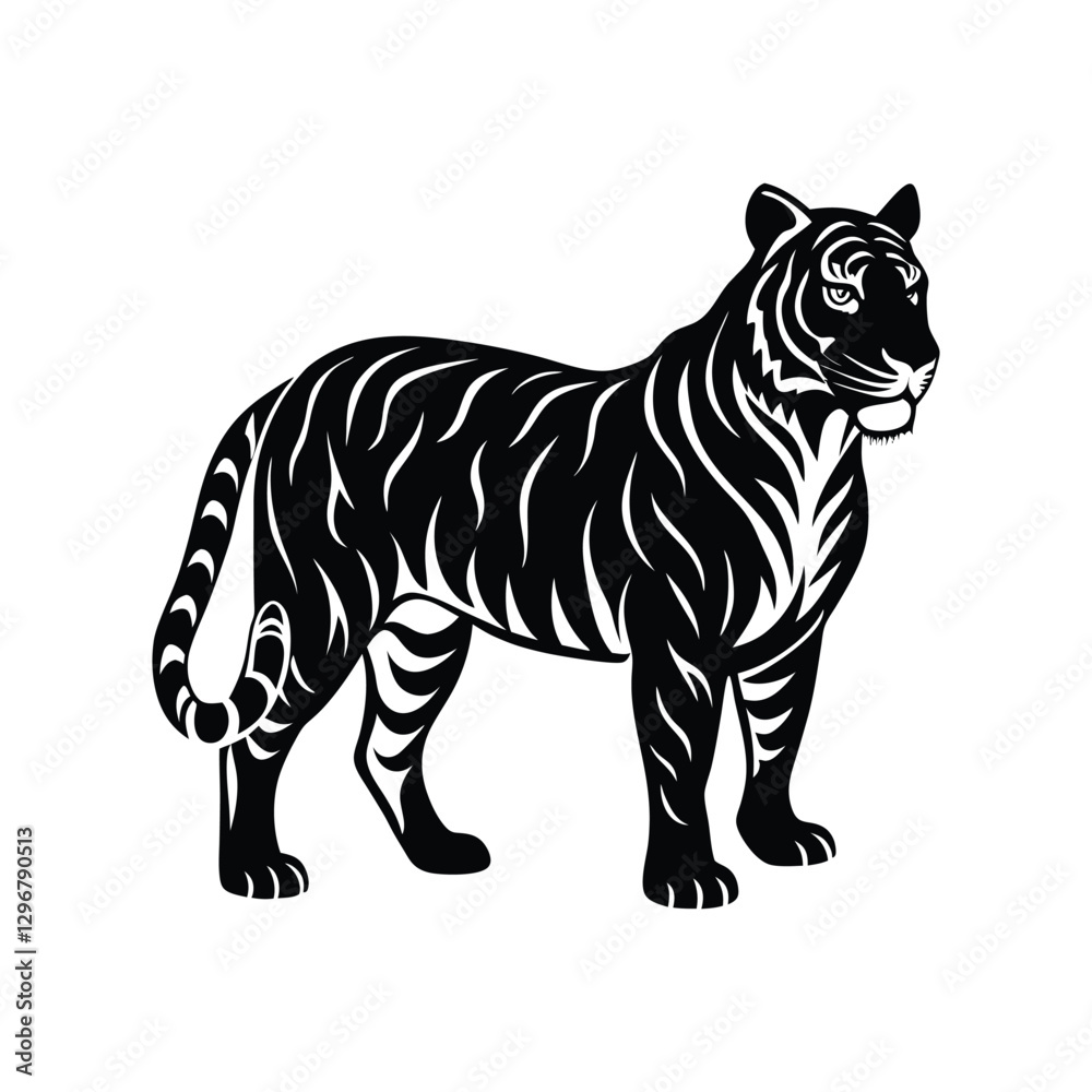 Obraz premium tiger vector illustration