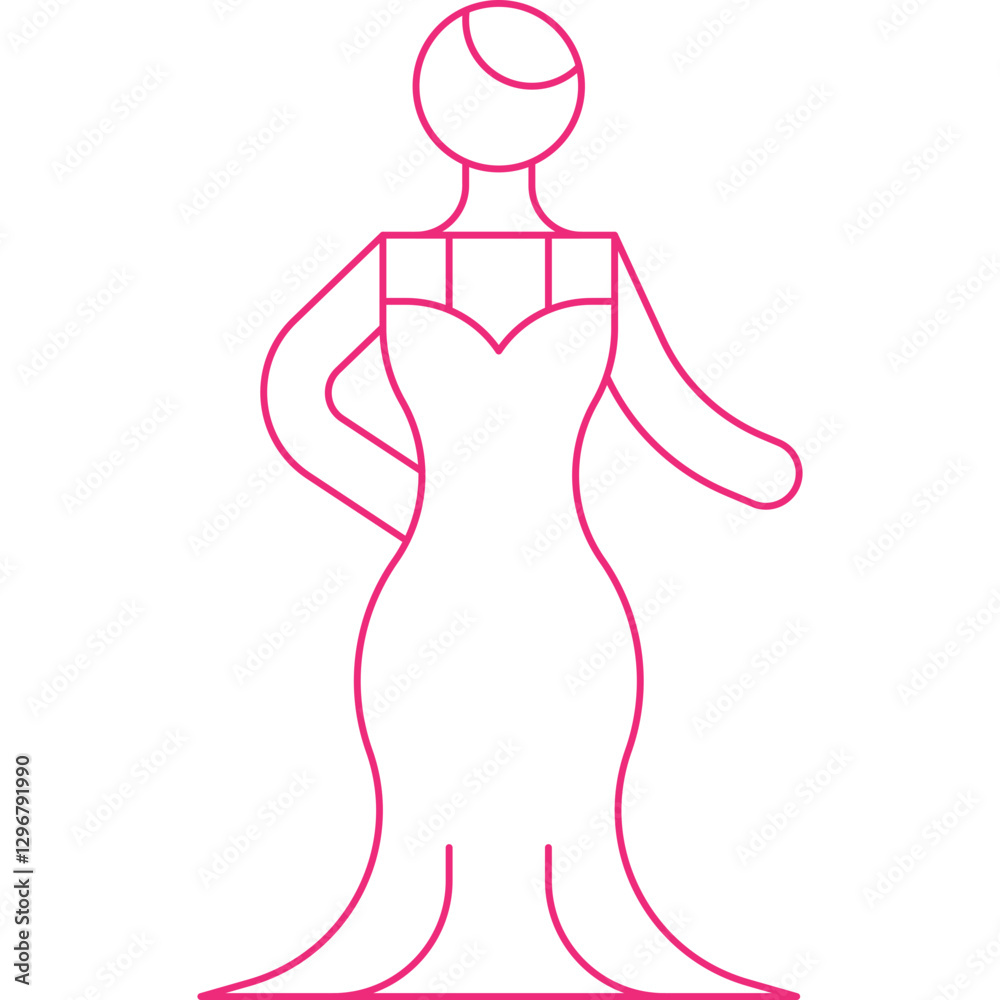 Haute Couture Show single vector icon illustration Haute Couture Show single vector icon illustration