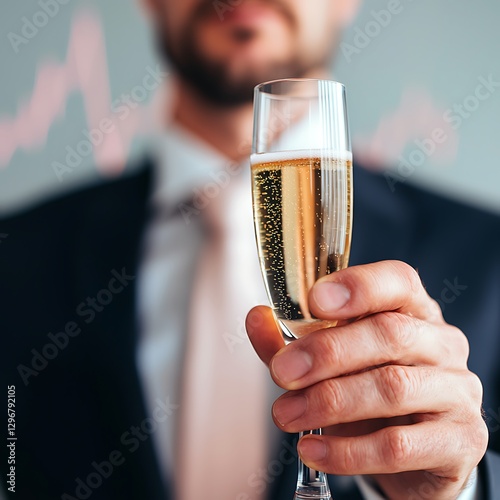 Business leader wasting money on extravagance financial management in an upscale environment