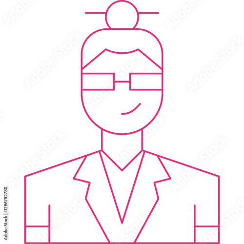 Stylist Male single vector icon illustration