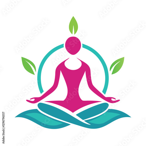  Yoga logo vector illustration.