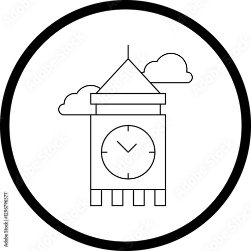 London Fashion Week single vector icon illustration