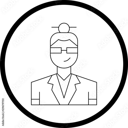 Stylist Male single vector icon illustration