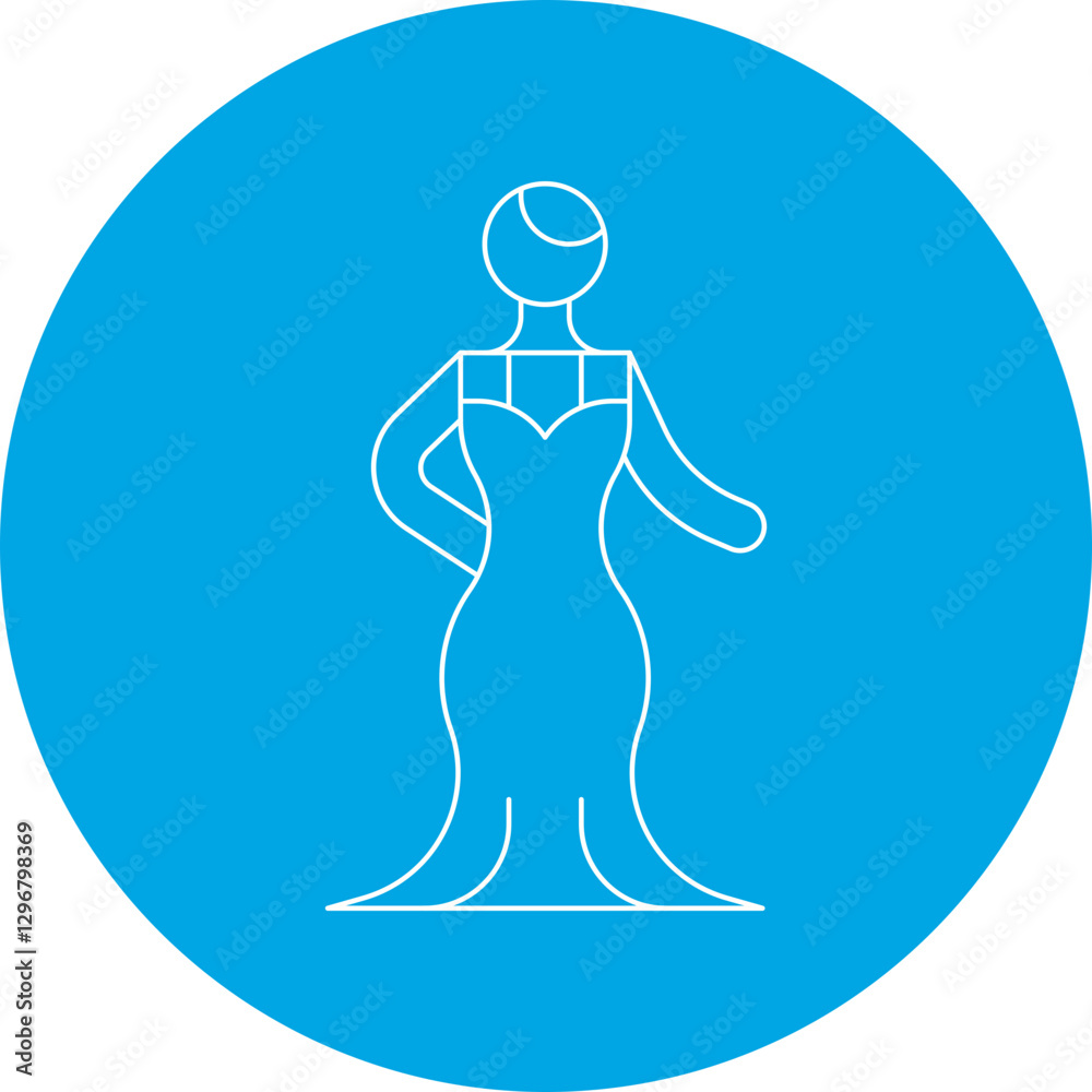 Haute Couture Show single vector icon illustration Haute Couture Show single vector icon illustration