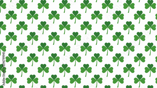 Vector Geometric St. Patricks Day Shamrock Background Set - 12 of 12