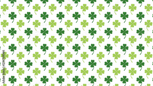 Vector Geometric St. Patricks Day Shamrock Background Set - 10 of 12