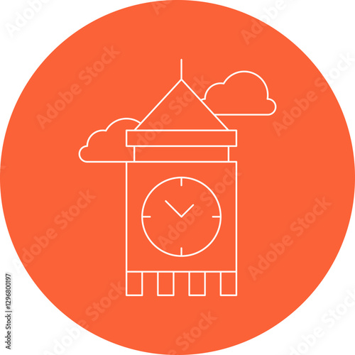 London Fashion Week single vector icon illustration