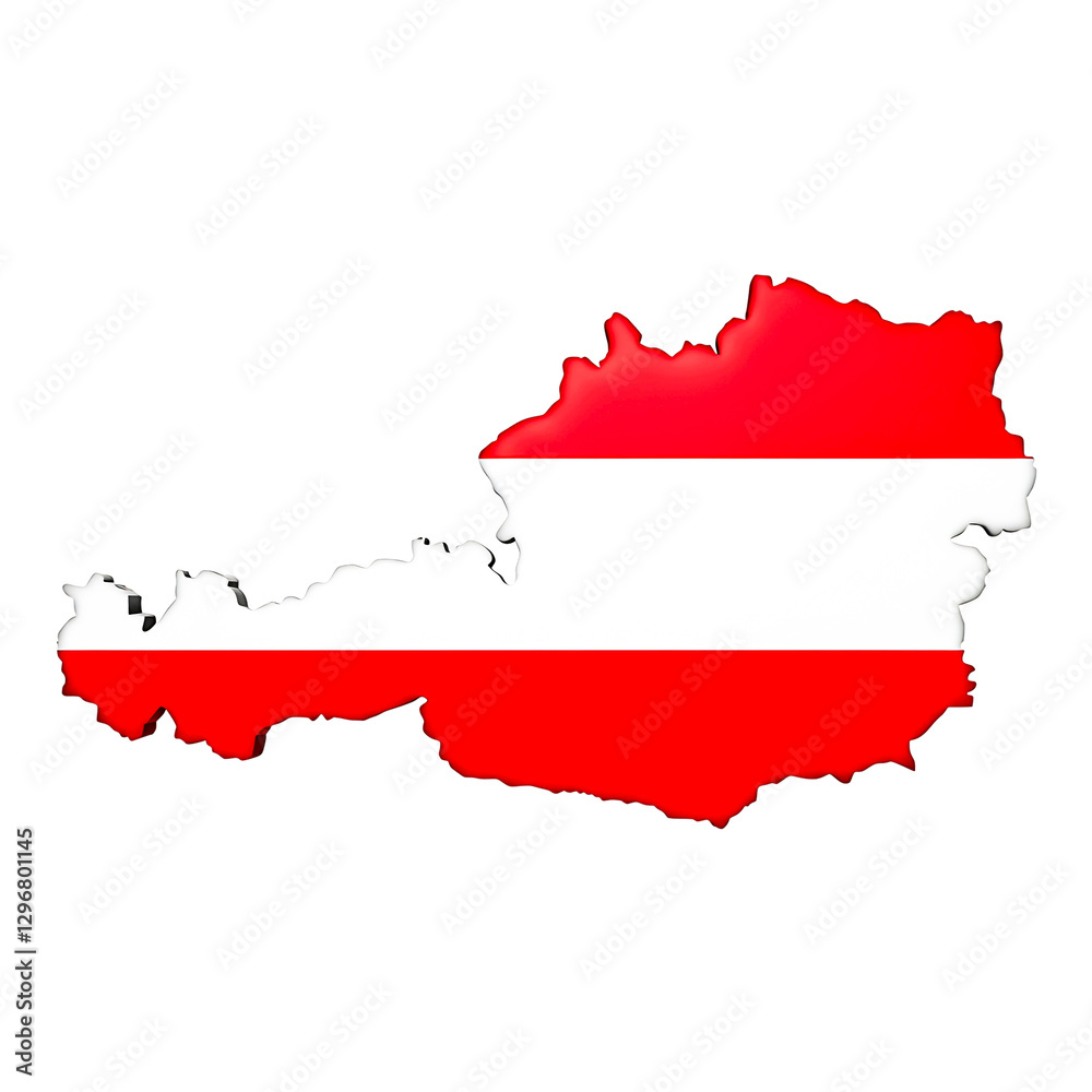 Austria Map with National Flag on Transparent Background
Austria Map with National Flag on Transparent Background