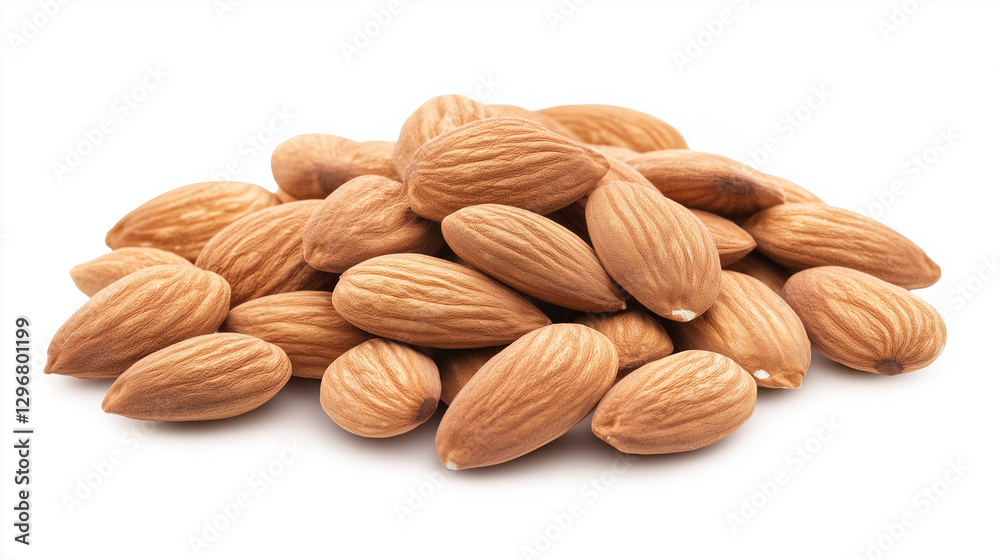 almonds isolated on white background almonds isolated on white background