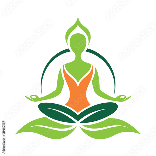  Yoga logo vector illustration.