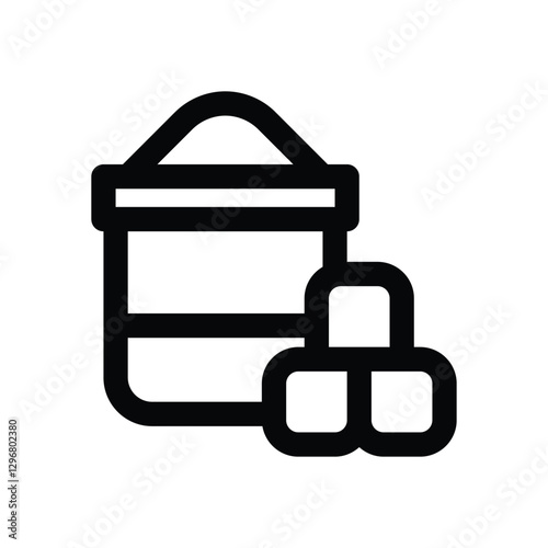 sugar line icon. Clean and minimalist vector icon for websites, mobile apps, presentations, and logos. Fully scalable and customizable for any project.