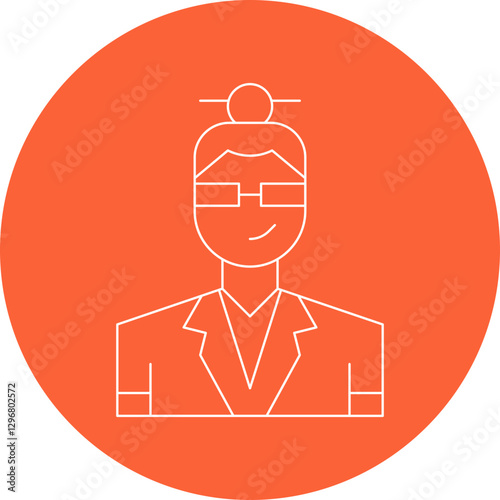 Stylist Male single vector icon illustration