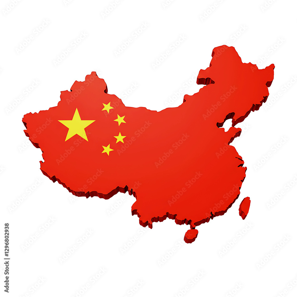 China Map with National Flag on Transparent Background
China Map with National Flag on Transparent Background