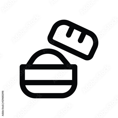 carbohydrate line icon. Clean and minimalist vector icon for websites, mobile apps, presentations, and logos. Fully scalable and customizable for any project.