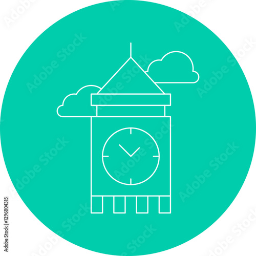 London Fashion Week single vector icon illustration