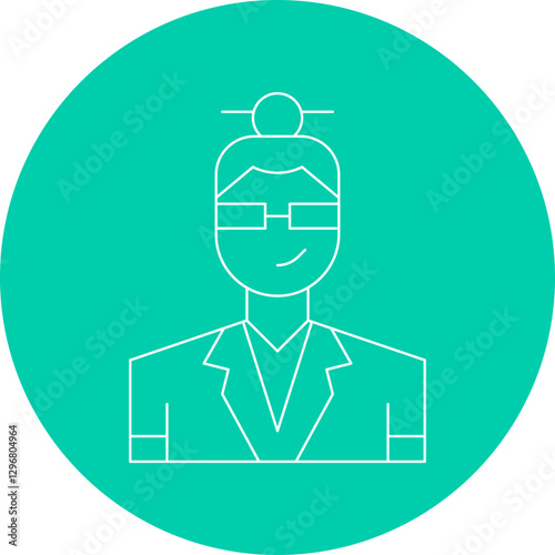 Stylist Male single vector icon illustration