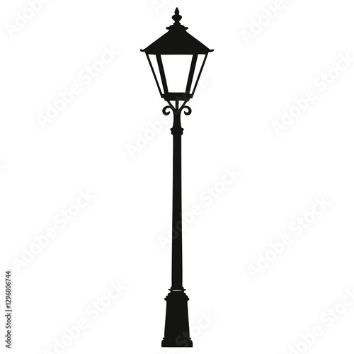silhouette vector of city lamppost